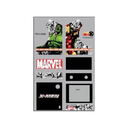Sticker bartop standard Xmen Hulk Iron Man